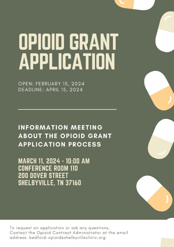 New Opioid Grant Application Flyer